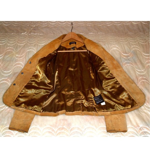 Vintage Danier Tan Brown Suede Leather Jacket, XS / XP - Picture 11 of 16